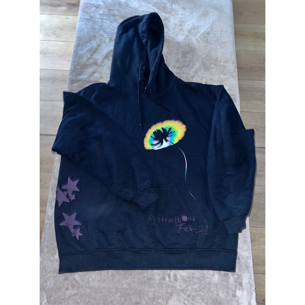 Travis Scott Astroworld Festival 2021 Utopia Hoodie Black Small